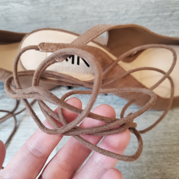 ★SOLD★ Mango Ankle Tie Slingback Heels 37 NWOB - Picture 9 of 15